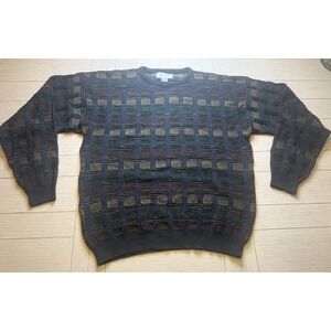 Gianfranco Ruffini Italy Vintage Acrylic Knit Sweater Men's XL Geometric 90s
